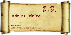 Diósi Dóra névjegykártya